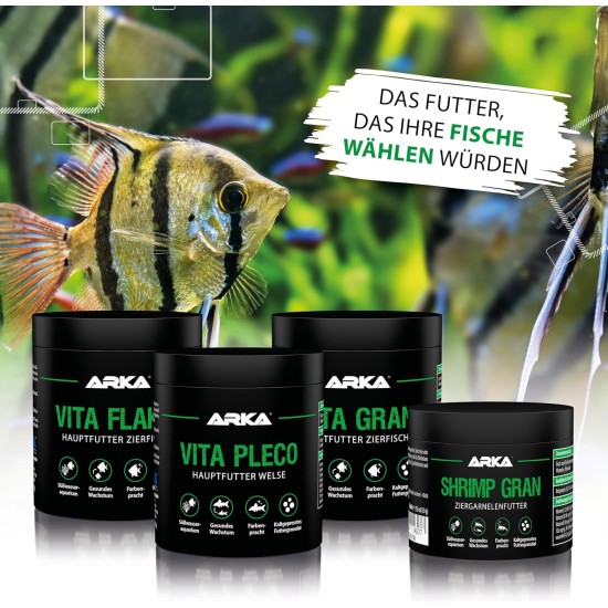 ARKA Vita Gran - 250 ml / 120 g - Nutrient Rich Granulate Food for Vibrant Colours and Healthy Growth in Freshwater Aquariums - Cold Pressed ARKA Vita Gran - 250 ml / 120 g - Nutrient Rich Granulate Food for Vibrant Colours and Healthy Growth in Freshwater Aquariums - Cold Pressed