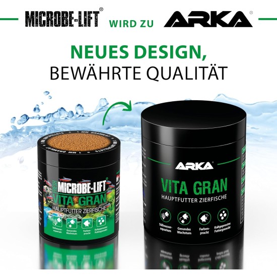 ARKA Vita Gran - 250 ml / 120 g - Nutrient Rich Granulate Food for Vibrant Colours and Healthy Growth in Freshwater Aquariums - Cold Pressed ARKA Vita Gran - 250 ml / 120 g - Nutrient Rich Granulate Food for Vibrant Colours and Healthy Growth in Freshwater Aquariums - Cold Pressed