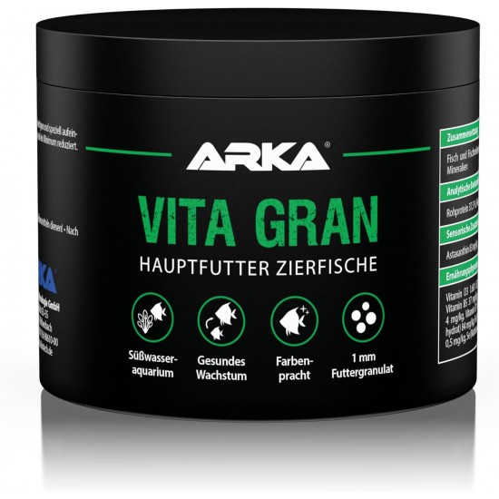 ARKA Vita Gran - 250 ml / 120 g - Nutrient Rich Granulate Food for Vibrant Colours and Healthy Growth in Freshwater Aquariums - Cold Pressed ARKA Vita Gran - 250 ml / 120 g - Nutrient Rich Granulate Food for Vibrant Colours and Healthy Growth in Freshwater Aquariums - Cold Pressed