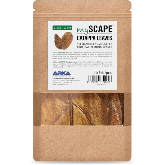 ARKA mySCAPE-DADAP Leaves - 7-13 cm / 10 Pieces - Natural Holiday Food for Shrimp, Snails & Suction Catfish, Promotes Health in Freshwater Aquariums ARKA mySCAPE-DADAP Leaves - 7-13 cm / 10 Pieces - Natural Holiday Food for Shrimp, Snails & Suction Catfish, Promotes Health in Freshwater Aquariums