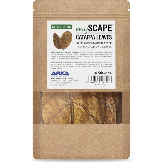 ARKA mySCAPE-DADAP Leaves - 7-13 cm / 10 Pieces - Natural Holiday Food for Shrimp, Snails & Suction Catfish, Promotes Health in Freshwater Aquariums ARKA mySCAPE-DADAP Leaves - 7-13 cm / 10 Pieces - Natural Holiday Food for Shrimp, Snails & Suction Catfish, Promotes Health in Freshwater Aquariums
