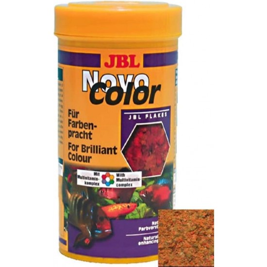 JBL PRONOVO COLOR FLAKES Paint Food Flakes for All Aquarium Fish from 8-20 cm, Fish Food Flakes, Size M, 100 ml JBL PRONOVO COLOR FLAKES Paint Food Flakes for All Aquarium Fish from 8-20 cm, Fish Food Flakes, Size M, 100 ml
