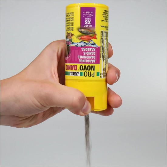 JBL PRONOVO DANIO GRANO, Complete Food for Barbels and Barbells of 3-5 cm, Fish Food Granules, Size XS, 20 ml JBL PRONOVO DANIO GRANO, Complete Food for Barbels and Barbells of 3-5 cm, Fish Food Granules, Size XS, 20 ml