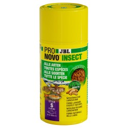 JBL PRONOVO INSECT STICK, Food for All Aquarium Fish from 3-10 cm, Fish Food Sticks, Click Dispenser, Size S, 100 ml