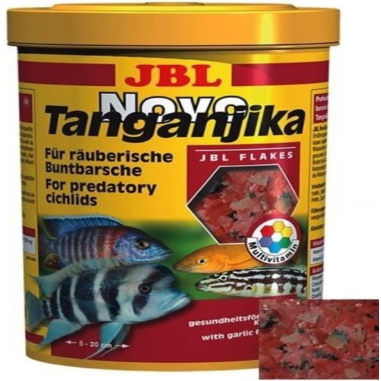 JBL PRONOVO TANGANYIKA FLAKES, Main Food for All Cichlids from 8-20 cm, Fish Food Flakes, Size M, 250 ml JBL PRONOVO TANGANYIKA FLAKES, Main Food for All Cichlids from 8-20 cm, Fish Food Flakes, Size M, 250 ml