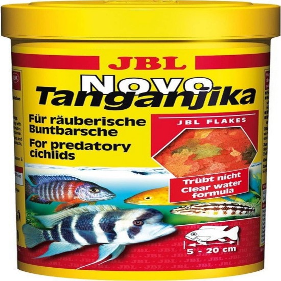 JBL PRONOVO TANGANYIKA FLAKES, Main Food for All Cichlids from 8-20 cm, Fish Food Flakes, Size M, 250 ml JBL PRONOVO TANGANYIKA FLAKES, Main Food for All Cichlids from 8-20 cm, Fish Food Flakes, Size M, 250 ml