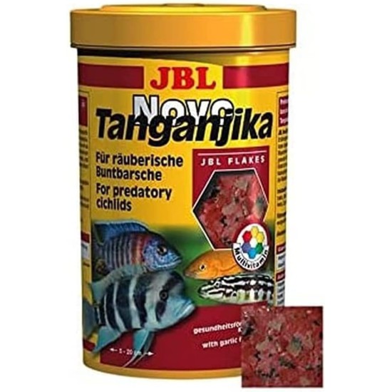 JBL PRONOVO TANGANYIKA FLAKES, Main Food for All Cichlids from 8-20 cm, Fish Food Flakes, Size M, 250 ml JBL PRONOVO TANGANYIKA FLAKES, Main Food for All Cichlids from 8-20 cm, Fish Food Flakes, Size M, 250 ml