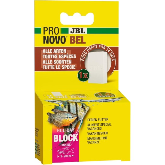 JBL Pronovo BEL HOLIDAY Holiday Food for All Freshwater Aquarium Fish, 1 Feeding Block JBL Pronovo BEL HOLIDAY Holiday Food for All Freshwater Aquarium Fish, 1 Feeding Block