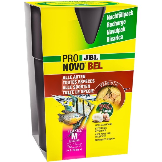 JBL Pronovo Bel Flakes Main Food for All Aquarium Fish from 3-10 cm, Fish Food Flakes, Size S, 100 ml JBL Pronovo Bel Flakes Main Food for All Aquarium Fish from 3-10 cm, Fish Food Flakes, Size S, 100 ml