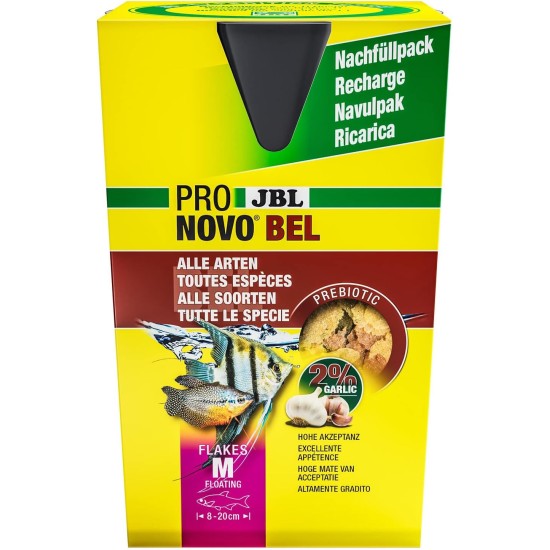JBL Pronovo Bel Flakes Main Food for All Aquarium Fish from 3-10 cm, Fish Food Flakes, Size S, 100 ml JBL Pronovo Bel Flakes Main Food for All Aquarium Fish from 3-10 cm, Fish Food Flakes, Size S, 100 ml