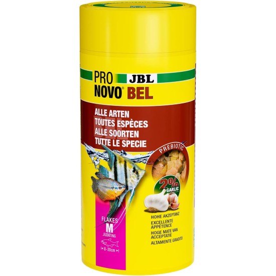 JBL Pronovo Bel Flakes Main Food for All Aquarium Fish from 3-10 cm, Fish Food Flakes, Size S, 100 ml JBL Pronovo Bel Flakes Main Food for All Aquarium Fish from 3-10 cm, Fish Food Flakes, Size S, 100 ml