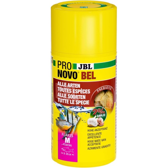 JBL Pronovo Bel Flakes Main Food for All Aquarium Fish from 3-10 cm, Fish Food Flakes, Size S, 100 ml JBL Pronovo Bel Flakes Main Food for All Aquarium Fish from 3-10 cm, Fish Food Flakes, Size S, 100 ml