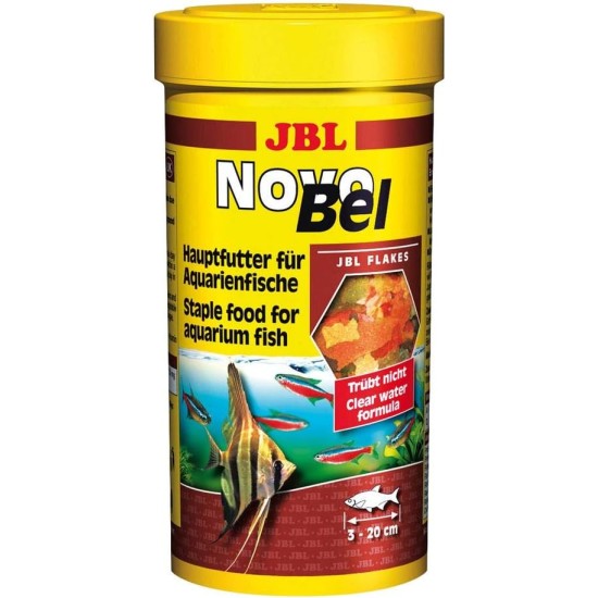 JBL Pronovo Bel Flakes Main Food for All Aquarium Fish from 3-10 cm, Fish Food Flakes, Size S, 100 ml JBL Pronovo Bel Flakes Main Food for All Aquarium Fish from 3-10 cm, Fish Food Flakes, Size S, 100 ml