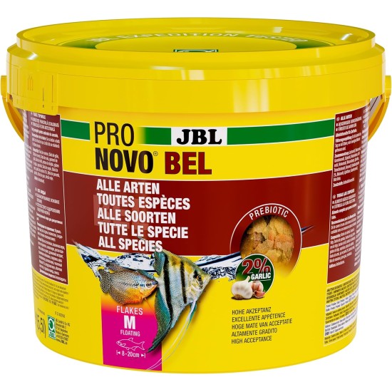 JBL Pronovo Bel Flakes Main Food for All Aquarium Fish from 3-10 cm, Fish Food Flakes, Size S, 100 ml JBL Pronovo Bel Flakes Main Food for All Aquarium Fish from 3-10 cm, Fish Food Flakes, Size S, 100 ml
