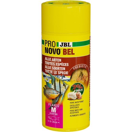 JBL Pronovo Bel Flakes Main Food for All Aquarium Fish from 3-10 cm, Fish Food Flakes, Size S, 100 ml JBL Pronovo Bel Flakes Main Food for All Aquarium Fish from 3-10 cm, Fish Food Flakes, Size S, 100 ml