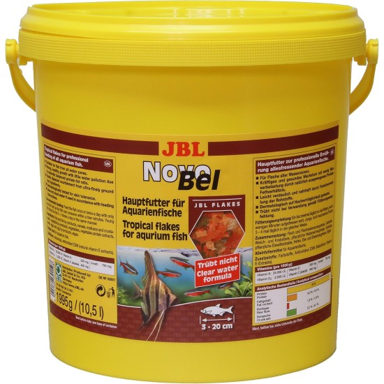 JBL Pronovo Bel Flakes Main Food for All Aquarium Fish from 3-10 cm, Fish Food Flakes, Size S, 100 ml JBL Pronovo Bel Flakes Main Food for All Aquarium Fish from 3-10 cm, Fish Food Flakes, Size S, 100 ml