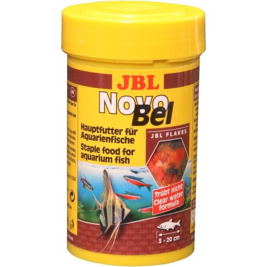 JBL Pronovo Bel Flakes Main Food for All Aquarium Fish from 3-10 cm, Fish Food Flakes, Size S, 100 ml JBL Pronovo Bel Flakes Main Food for All Aquarium Fish from 3-10 cm, Fish Food Flakes, Size S, 100 ml