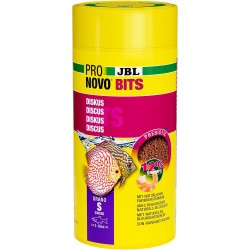 JBL Pronovo Bits Grano, Main Food for Discus and Cichlids from 3-10 cm, Fish Food Granules, Size S, 1000 ml JBL Pronovo Bits Grano, Main Food for Discus and Cichlids from 3-10 cm, Fish Food Granules, Size S, 1000 ml