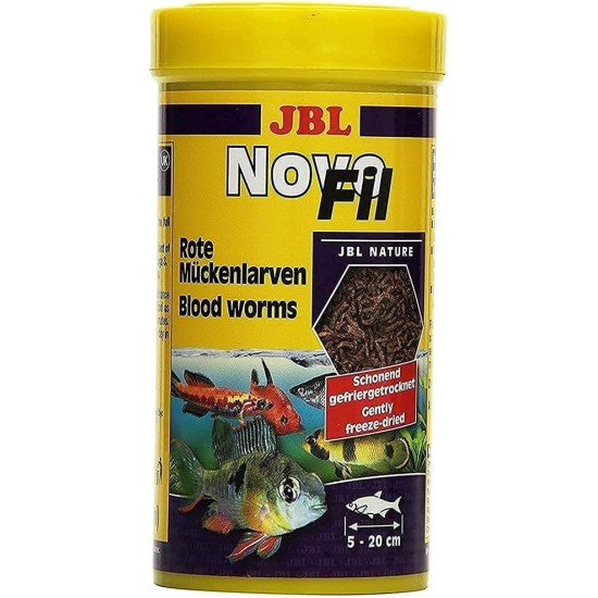 JBL Pronovo Fil, Red Mosquito Larvae, Treats for All Ornamental Fish from 3-10 cm, 100 ml JBL Pronovo Fil, Red Mosquito Larvae, Treats for All Ornamental Fish from 3-10 cm, 100 ml