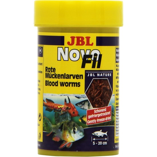 JBL Pronovo Fil, Red Mosquito Larvae, Treats for All Ornamental Fish from 3-10 cm, 100 ml JBL Pronovo Fil, Red Mosquito Larvae, Treats for All Ornamental Fish from 3-10 cm, 100 ml