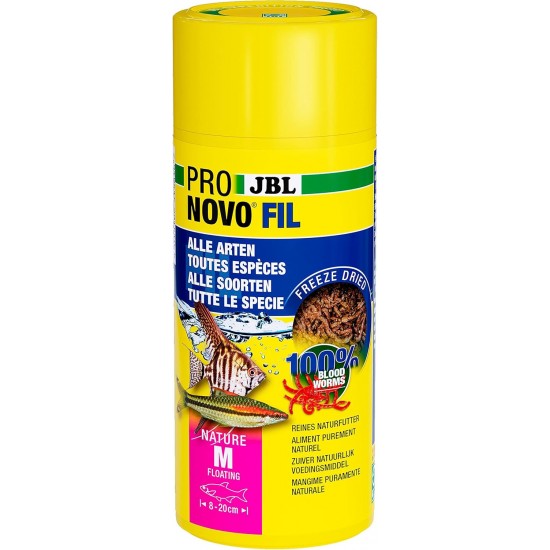 JBL Pronovo Fil, Red Mosquito Larvae, Treats for All Ornamental Fish from 3-10 cm, 100 ml JBL Pronovo Fil, Red Mosquito Larvae, Treats for All Ornamental Fish from 3-10 cm, 100 ml