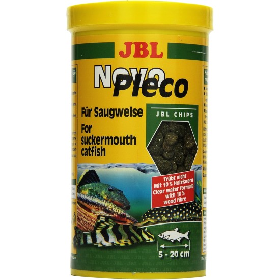 JBL Pronovo Pleco Wafer for Suction Catfish from 1-20 cm, Fish Food, Size M, 100 ml JBL Pronovo Pleco Wafer for Suction Catfish from 1-20 cm, Fish Food, Size M, 100 ml