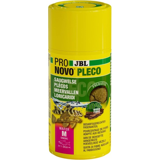 JBL Pronovo Pleco Wafer for Suction Catfish from 1-20 cm, Fish Food, Size M, 100 ml