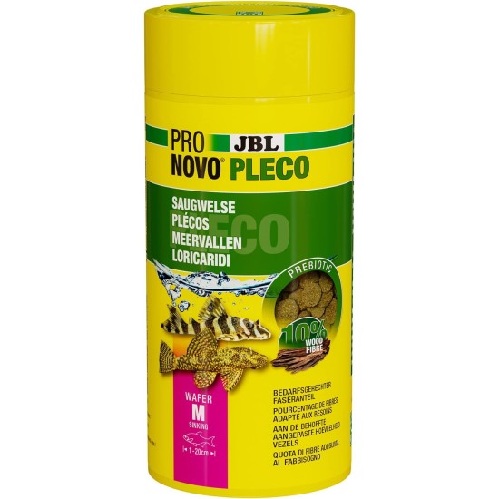 JBL Pronovo Pleco Wafer for Suction Catfish from 1-20 cm, Fish Food, Size M, 100 ml JBL Pronovo Pleco Wafer for Suction Catfish from 1-20 cm, Fish Food, Size M, 100 ml