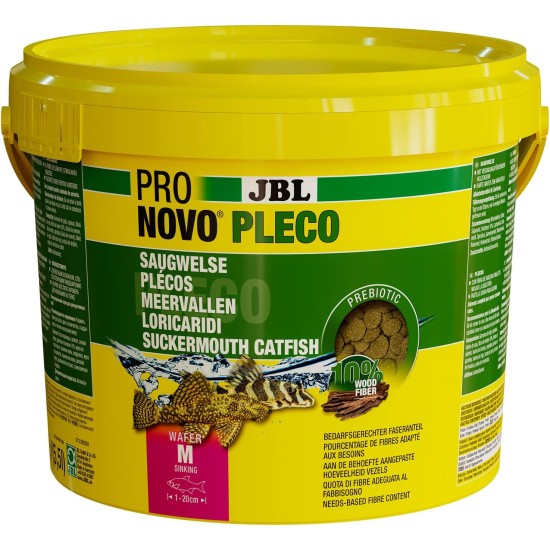 JBL Pronovo Pleco Wafer for Suction Catfish from 1-20 cm, Fish Food, Size M, 100 ml JBL Pronovo Pleco Wafer for Suction Catfish from 1-20 cm, Fish Food, Size M, 100 ml
