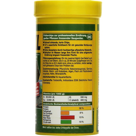JBL Pronovo Pleco Wafer for Suction Catfish from 1-20 cm, Fish Food, Size M, 100 ml JBL Pronovo Pleco Wafer for Suction Catfish from 1-20 cm, Fish Food, Size M, 100 ml