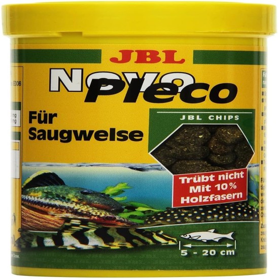 JBL Pronovo Pleco Wafer for Suction Catfish from 1-20 cm, Fish Food, Size M, 100 ml JBL Pronovo Pleco Wafer for Suction Catfish from 1-20 cm, Fish Food, Size M, 100 ml