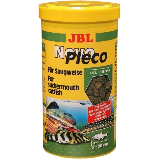 JBL Pronovo Pleco Wafer for Suction Catfish from 1-20 cm, Fish Food, Size M, 100 ml JBL Pronovo Pleco Wafer for Suction Catfish from 1-20 cm, Fish Food, Size M, 100 ml