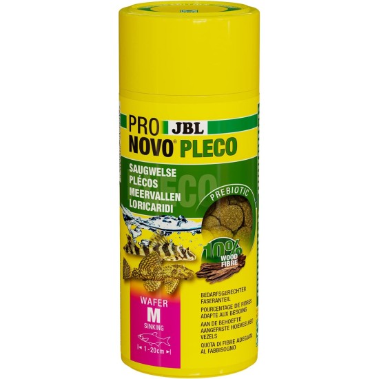 JBL Pronovo Pleco Wafer for Suction Catfish from 1-20 cm, Fish Food, Size M, 100 ml JBL Pronovo Pleco Wafer for Suction Catfish from 1-20 cm, Fish Food, Size M, 100 ml