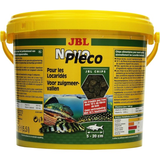 JBL Pronovo Pleco Wafer for Suction Catfish from 1-20 cm, Fish Food, Size M, 100 ml JBL Pronovo Pleco Wafer for Suction Catfish from 1-20 cm, Fish Food, Size M, 100 ml