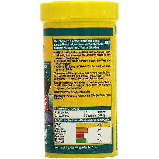 JBL Pronovo Tanganyika Grano, Main Food for All Cichlids from 8-20 cm, Click Dispenser, Fish Food Granules, Size M, 250 ml JBL Pronovo Tanganyika Grano, Main Food for All Cichlids from 8-20 cm, Click Dispenser, Fish Food Granules, Size M, 250 ml