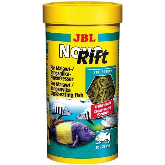 JBL Pronovo Tanganyika Grano, Main Food for All Cichlids from 8-20 cm, Click Dispenser, Fish Food Granules, Size M, 250 ml JBL Pronovo Tanganyika Grano, Main Food for All Cichlids from 8-20 cm, Click Dispenser, Fish Food Granules, Size M, 250 ml