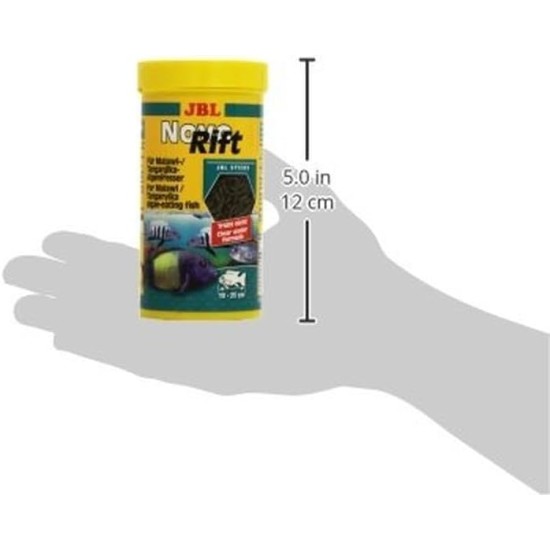 JBL Pronovo Tanganyika Grano, Main Food for All Cichlids from 8-20 cm, Click Dispenser, Fish Food Granules, Size M, 250 ml JBL Pronovo Tanganyika Grano, Main Food for All Cichlids from 8-20 cm, Click Dispenser, Fish Food Granules, Size M, 250 ml