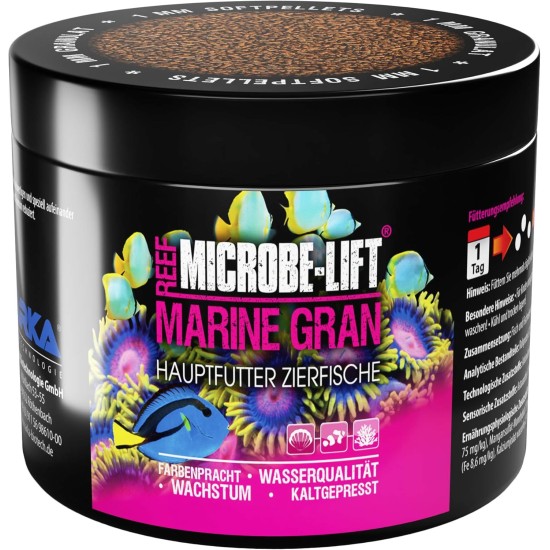 MICROBE-LIFT Marine Gran Complete Food for All Fish in Any Saltwater Aquarium, Pack of 1 (1 x 120 g) MICROBE-LIFT Marine Gran Complete Food for All Fish in Any Saltwater Aquarium, Pack of 1 (1 x 120 g)