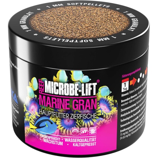MICROBE-LIFT Marine Gran Complete Food for All Fish in Any Saltwater Aquarium, Pack of 1 (1 x 120 g) MICROBE-LIFT Marine Gran Complete Food for All Fish in Any Saltwater Aquarium, Pack of 1 (1 x 120 g)