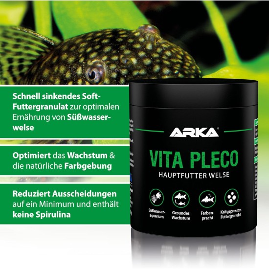 Microbe-Lift Vita Pleco - 250 ml - Premium Soft Granulate Food for Catfish Supports Colour Variety and Growth in Freshwater Aquariums, Cold Pressed. Microbe-Lift Vita Pleco - 250 ml - Premium Soft Granulate Food for Catfish Supports Colour Variety and Growth in Freshwater Aquariums, Cold Pressed.