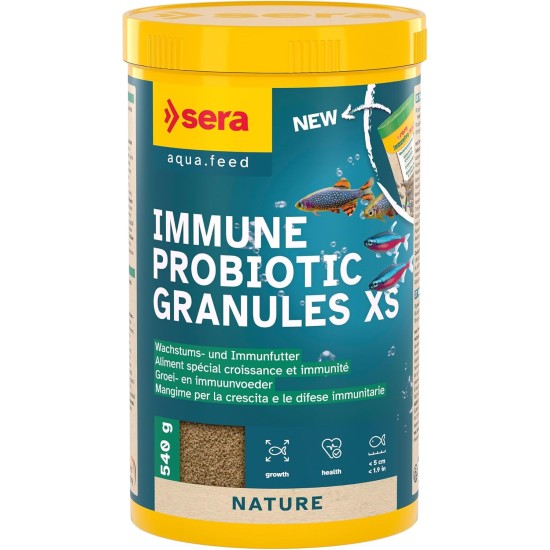 Sera ImmunPro Mini - the slow-sinking breeder food with probiotics (with approved intestinal flora stabiliser "bacillus subtilis") for fast growth, vigorous development and brilliant colour (for ornamental fish up to 4 cm) Sera ImmunPro Mini - the slow-sinking breeder food with probiotics (with approved intestinal flora stabiliser "bacillus subtilis") for fast growth, vigorous development and brilliant colour (for ornamental fish up to 4 cm)