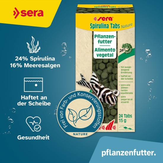 Sera Spirulina Tablets, 15g / 24 tabs Sera Spirulina Tablets, 15g / 24 tabs
