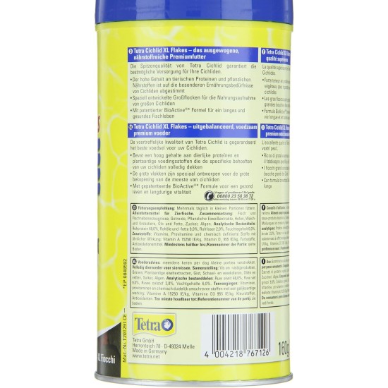 Tetra Cichlid XL Flakes,1.000 ml Tetra Cichlid XL Flakes,1.000 ml