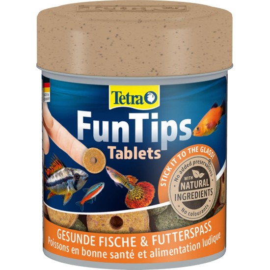 Tetra FunTips Tablets, Food Tablets to Stick on Aquarium Fish Tank Glass, Ideal for Watching Fish, Healthy Feeding Fun - Various Sizes Tetra FunTips Tablets, Food Tablets to Stick on Aquarium Fish Tank Glass, Ideal for Watching Fish, Healthy Feeding Fun - Various Sizes