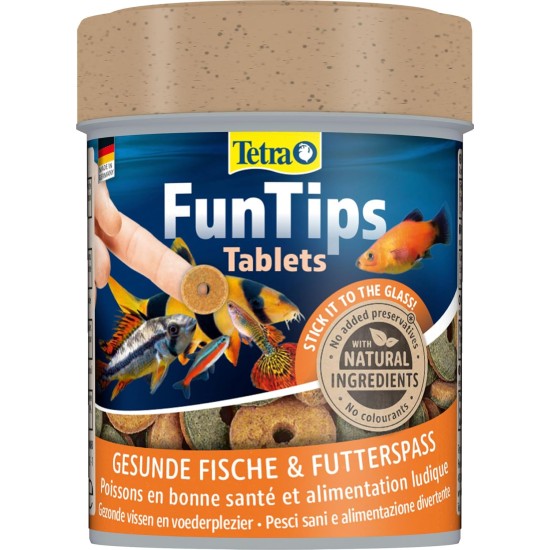 Tetra FunTips Tablets, Food Tablets to Stick on Aquarium Fish Tank Glass, Ideal for Watching Fish, Healthy Feeding Fun - Various Sizes Tetra FunTips Tablets, Food Tablets to Stick on Aquarium Fish Tank Glass, Ideal for Watching Fish, Healthy Feeding Fun - Various Sizes