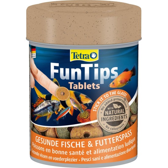Tetra FunTips Tablets, Food Tablets to Stick on Aquarium Fish Tank Glass, Ideal for Watching Fish, Healthy Feeding Fun - Various Sizes Tetra FunTips Tablets, Food Tablets to Stick on Aquarium Fish Tank Glass, Ideal for Watching Fish, Healthy Feeding Fun - Various Sizes