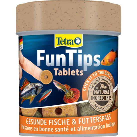 Tetra FunTips Tablets, Food Tablets to Stick on Aquarium Fish Tank Glass, Ideal for Watching Fish, Healthy Feeding Fun - Various Sizes Tetra FunTips Tablets, Food Tablets to Stick on Aquarium Fish Tank Glass, Ideal for Watching Fish, Healthy Feeding Fun - Various Sizes