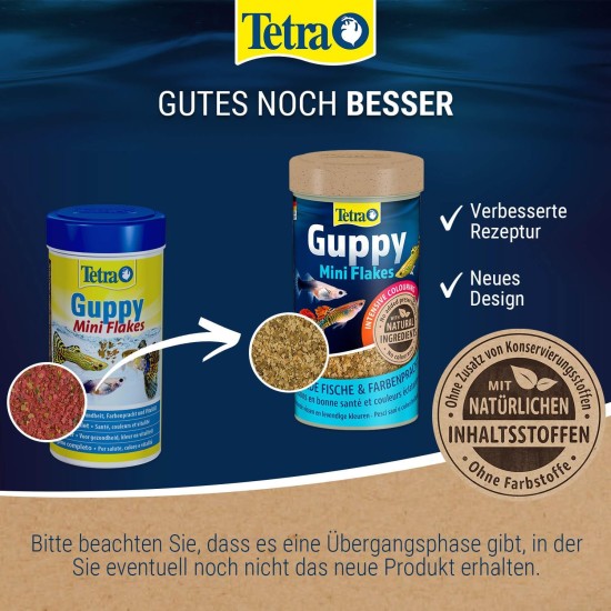Tetra Guppy Mini Flakes, Balanced Nutritious Flakes for Guppies, Various Varieties Tetra Guppy Mini Flakes, Balanced Nutritious Flakes for Guppies, Various Varieties