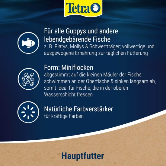Tetra Guppy Mini Flakes, Balanced Nutritious Flakes for Guppies, Various Varieties Tetra Guppy Mini Flakes, Balanced Nutritious Flakes for Guppies, Various Varieties