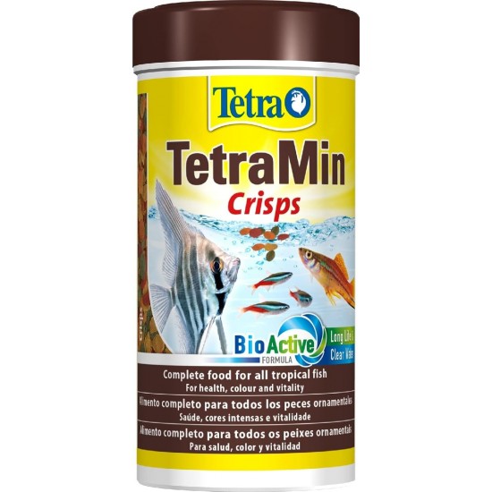 Tetra Min Crisp Fish Food, Complete Food for All Tropical Fish with Clean and Clear Water Formula, 250 ml Tetra Min Crisp Fish Food, Complete Food for All Tropical Fish with Clean and Clear Water Formula, 250 ml